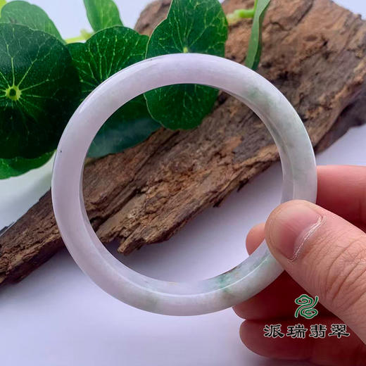派瑞翡翠 翡翠手镯 糯种 飘花 商品图3