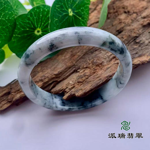 派瑞翡翠 翡翠手镯 糯种 飘花 商品图0