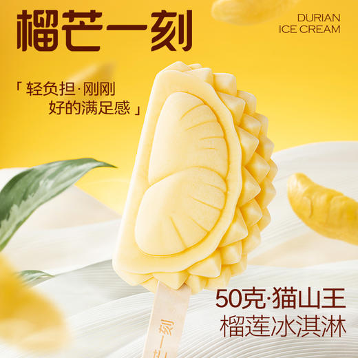 榴芒一刻 猫山王榴莲冰淇淋400g（造型）（50g×8支） 商品图10