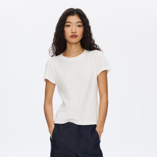 Oneup雪花全棉圆领合身T恤 商品图2