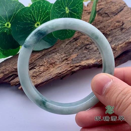 派瑞翡翠 翡翠手镯 糯种 飘花 商品图3