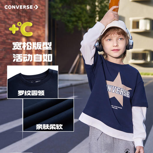 CONVERSE 春 大童小童 儿童童装T恤 CNVB-FF-J964 商品图2