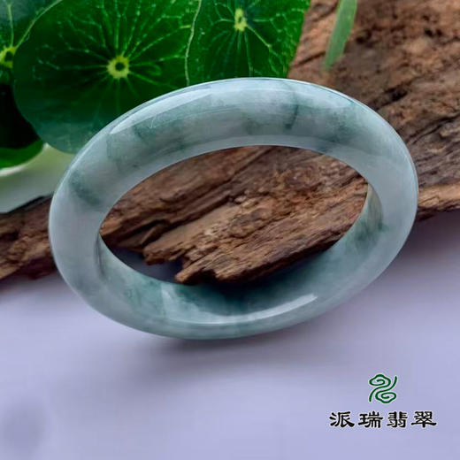 派瑞翡翠 翡翠手镯 糯种 飘花 商品图0