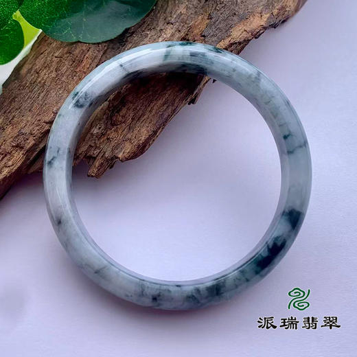 派瑞翡翠 翡翠手镯 糯种 飘花 商品图1