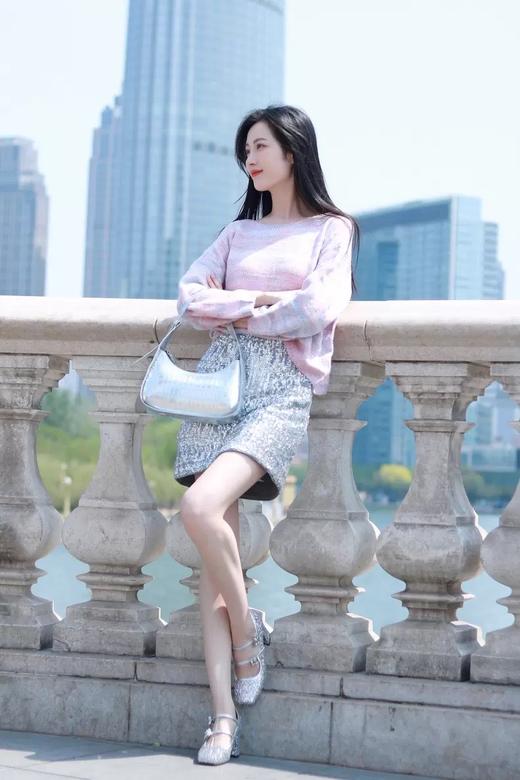 westory2024年春季新款粗跟高跟圆头玛丽珍单鞋优雅气质女鞋W24AE56741 商品图5