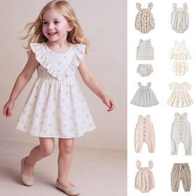 Quincy Mae爱丽娜新波段 26ss包屁衣连衣裙短袖套装