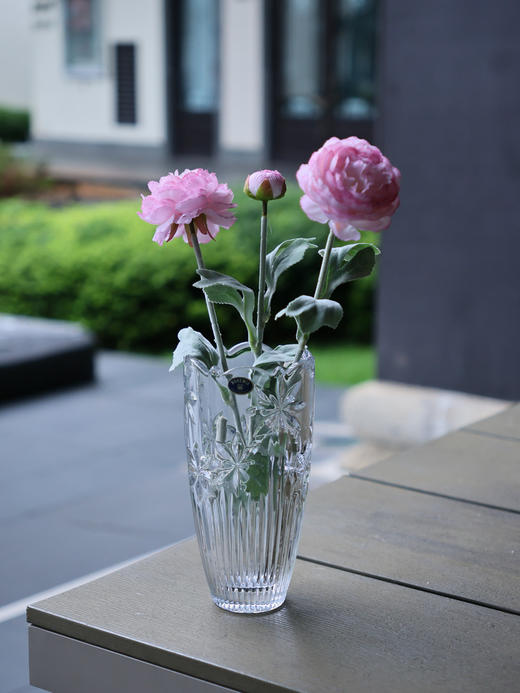 捷克原装进口BOHEMIA经典刻花水晶玻璃花瓶家居欧式台面摆件花瓶波西米亚宇宙之子B系列花瓶20cm 商品图1