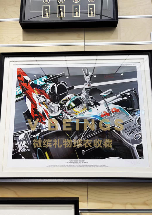 收藏系列 汉密尔顿 F1 年轻的狮心 限量版 亲笔签名画 商品图1