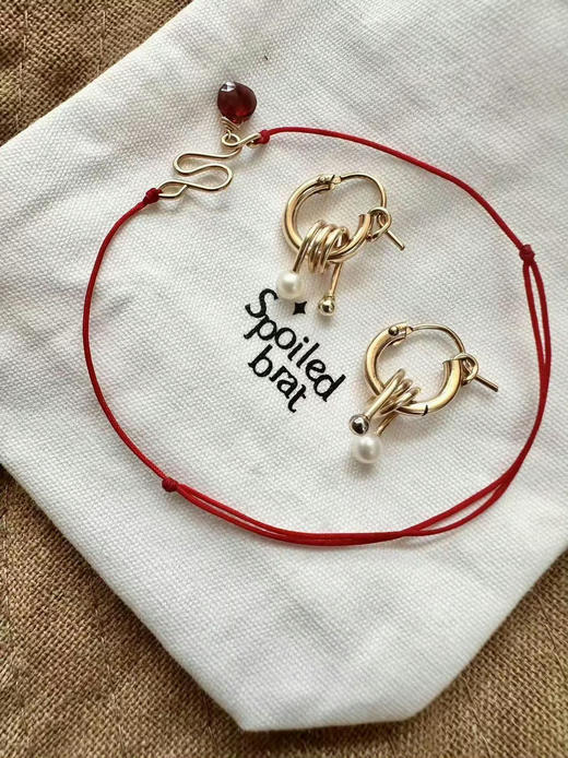 SpoiledBrat Jewelry 珍珠耳圈 商品图5