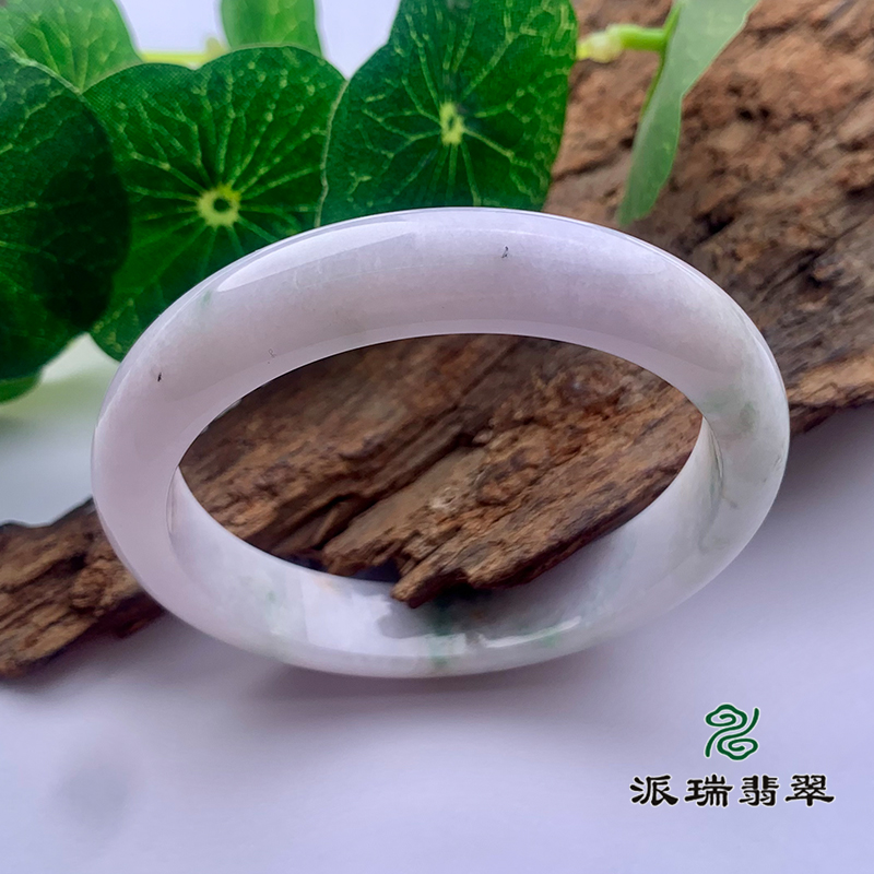 派瑞翡翠 翡翠手镯 糯种 飘花