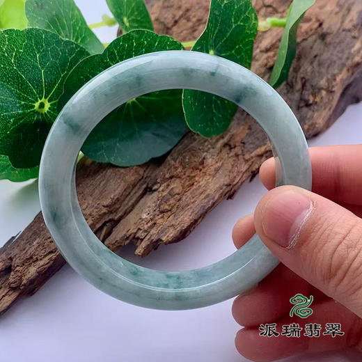 派瑞翡翠 翡翠手镯 糯种 飘花 商品图3