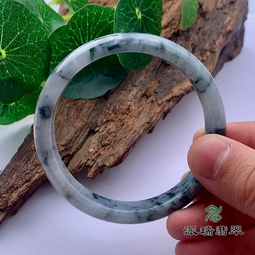 派瑞翡翠 翡翠手镯 糯种 飘花 商品图3