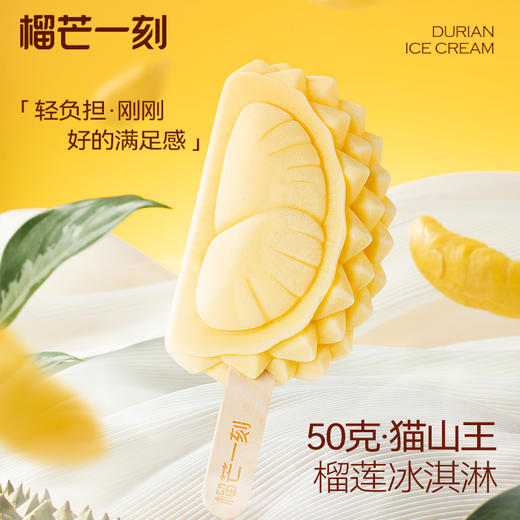 榴芒一刻 猫山王榴莲冰淇淋400g（造型）（50g×8支） 商品图0