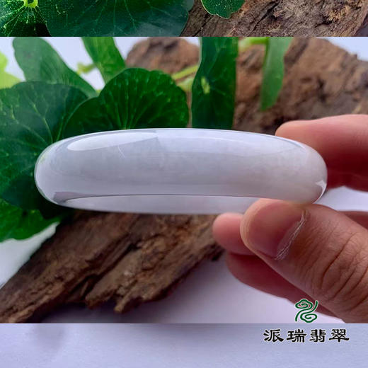 派瑞翡翠 翡翠手镯 糯种 白色 商品图2