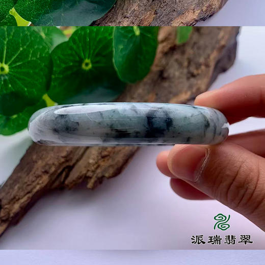 派瑞翡翠 翡翠手镯 糯种 飘花 商品图2
