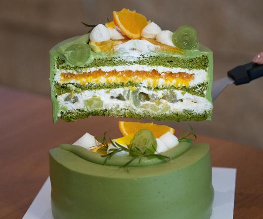 【抹茶茉莉青提】手工熬制柑橘酱+青提+茉莉奶油+抹茶戚风胚（提前一天预定） 商品图2