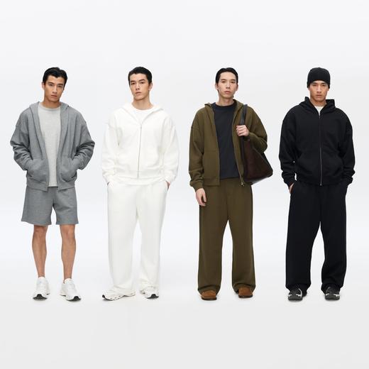 Oneup起毛拉链连帽卫衣 商品图4