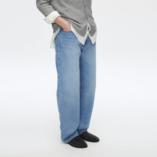 Oneup直筒浅蓝牛仔裤 商品图3