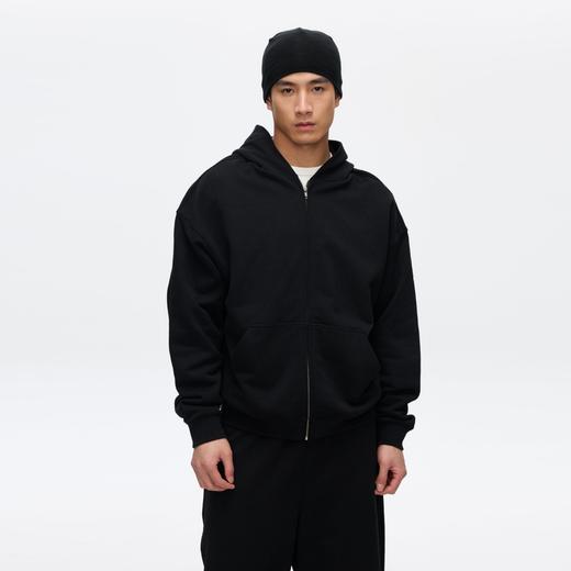 Oneup起毛拉链连帽卫衣 商品图3