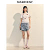 MAXRIENY甜美休闲感短袖圆领T恤2025夏季新款修身显瘦刺绣上衣女(货号:MS86TS014) 商品缩略图1