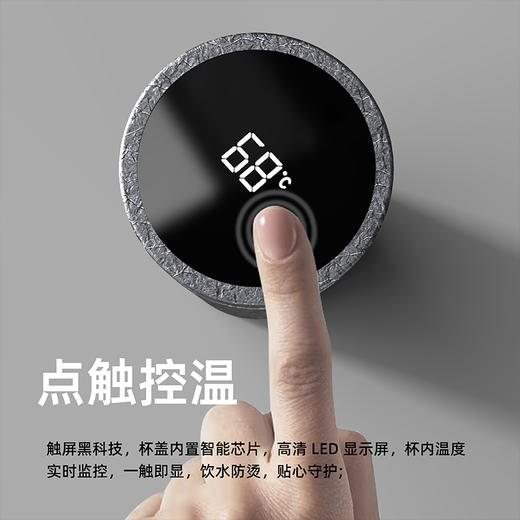 大嘴猴（Paul Frank）健康纯钛抑菌显温保温杯PF903（冰花纹） 商品图3