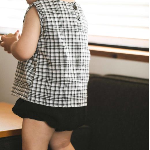 PETITMIG 26ss新品 连体衣衬衫吊带短裤 商品图7