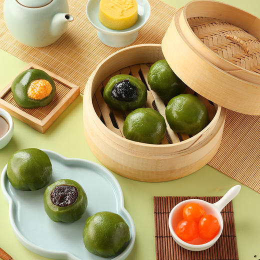 御茶膳房青团清明艾草团子点心小吃零食 青团绿豆糕礼盒 商品图1