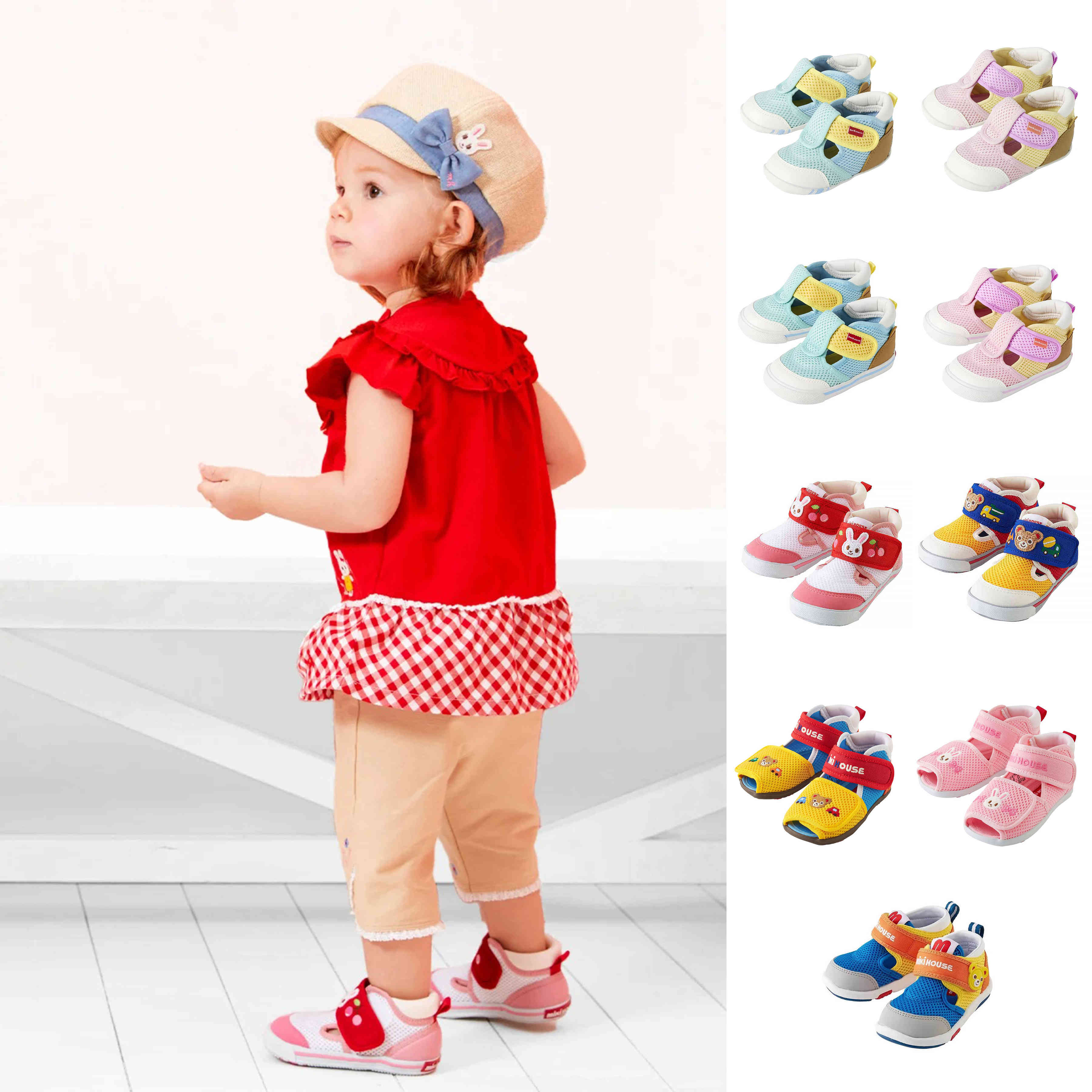 mikihouse 宝宝儿童舒适透气学步鞋凉鞋