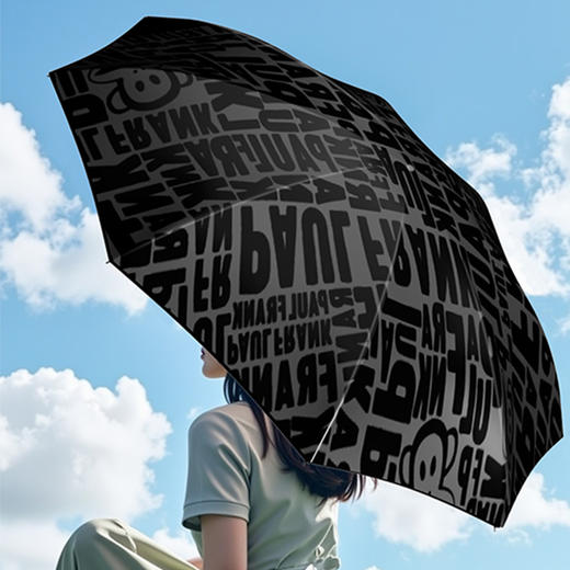 大嘴猴（Paul Frank）八骨大伞面满印三折雨伞PFU203 商品图0