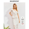 MAXRIENY波嬉风镂空蕾丝方领上衣女高级气质感修身显瘦25夏季女装(货号:MS86TP260) 商品缩略图0