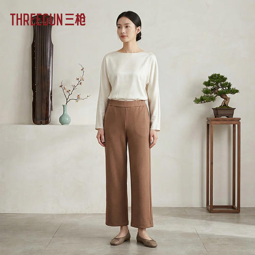 Threegun三枪 休闲女直筒裤-61416B011 商品图1