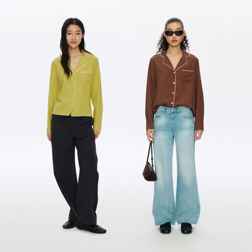 Oneup撞色边口袋衬衫 商品图4