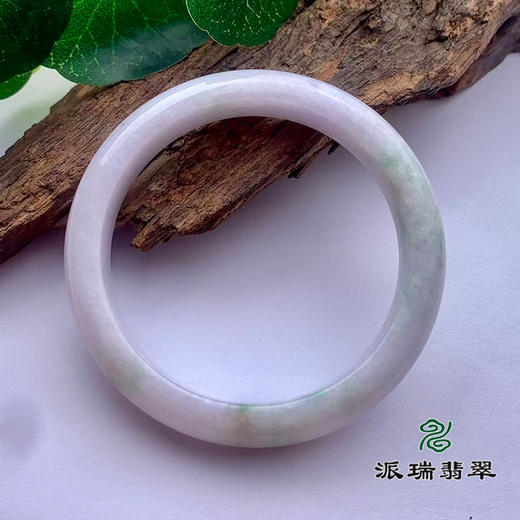 派瑞翡翠 翡翠手镯 糯种 飘花 商品图1