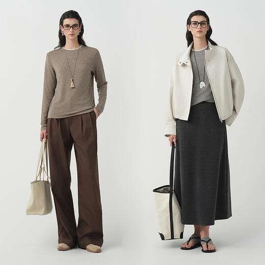 初棉372601029 -天丝羊毛假两件T恤 商品图4