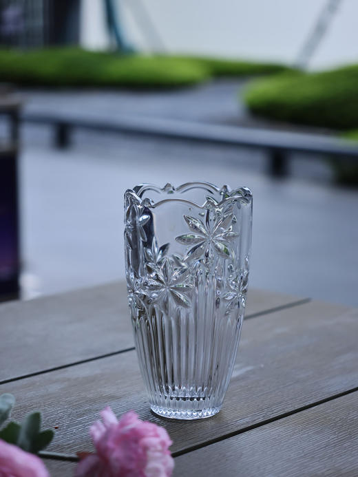 捷克原装进口BOHEMIA经典刻花水晶玻璃花瓶家居欧式台面摆件花瓶波西米亚宇宙之子B系列花瓶20cm 商品图4