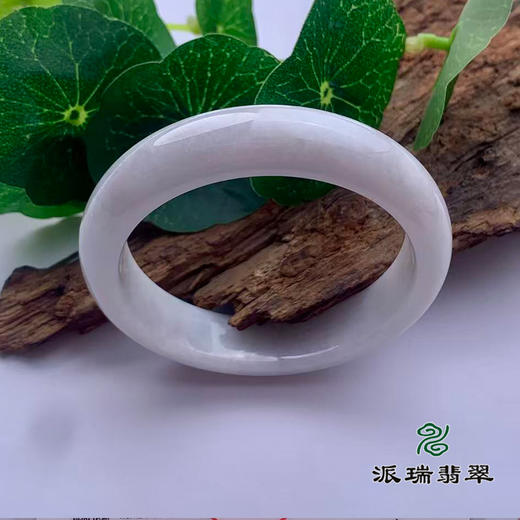 派瑞翡翠 翡翠手镯 糯种 白色 商品图0