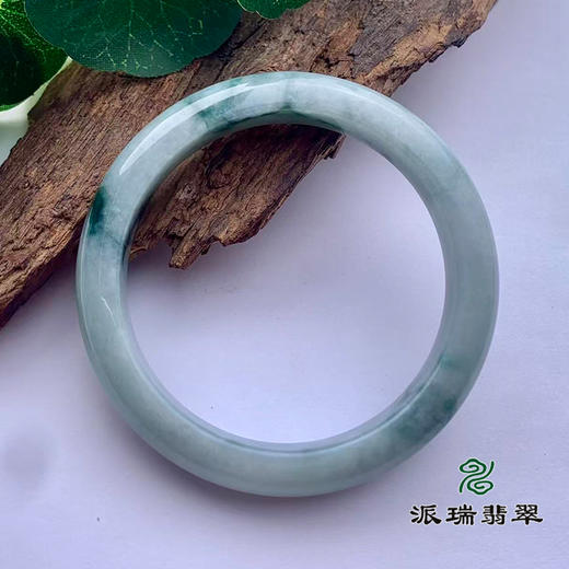 派瑞翡翠 翡翠手镯 糯种 飘花 商品图1