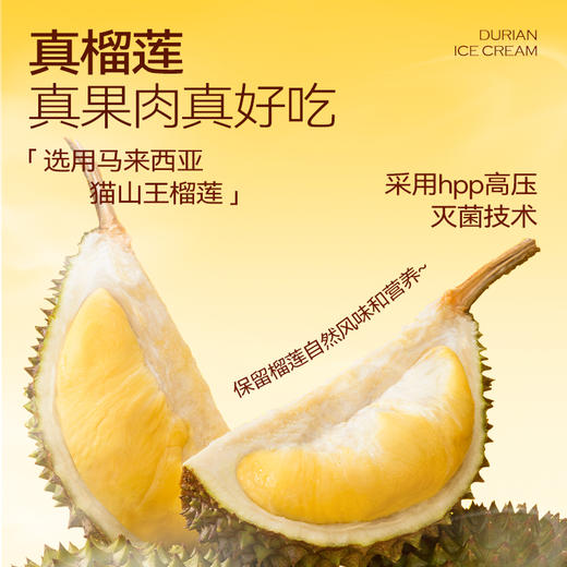榴芒一刻 猫山王榴莲冰淇淋400g（造型）（50g×8支） 商品图1