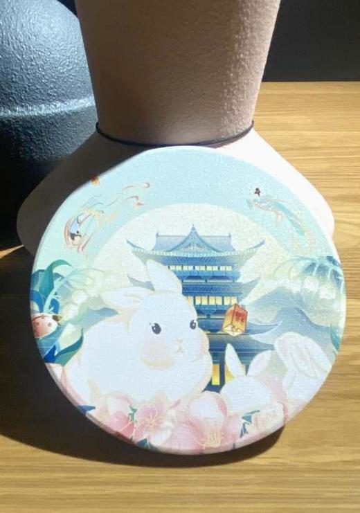 读者书店 | 陶瓷杯垫-玉兔踏春-遇见敦煌系列 商品图0