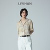 LIYIHAN 2026夏季新款印花衬衣女真丝上衣V领短袖衬衫小众设计感 商品缩略图1