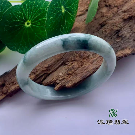 派瑞翡翠 翡翠手镯 糯种 飘花 商品图0