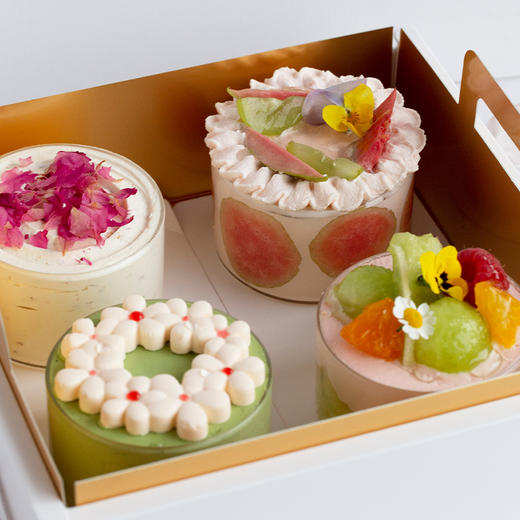 「四季·春」4款人气好味蛋糕礼盒（mini款*4）｜每款尺寸：直径7.5cm左右、高5cm左右 商品图1