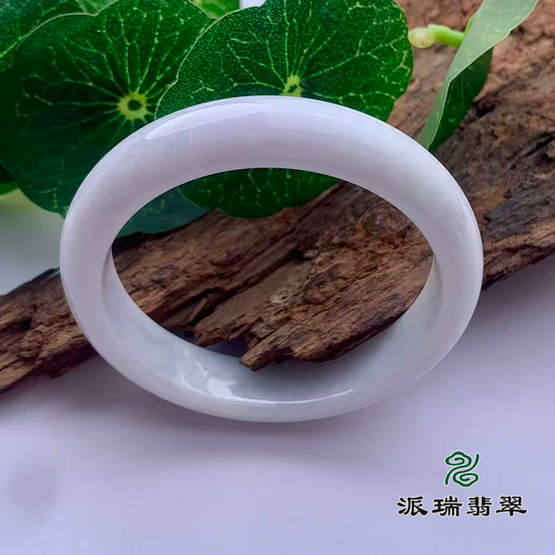 派瑞翡翠 翡翠手镯 糯种 浅紫