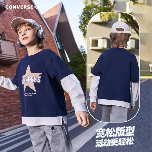 CONVERSE 春 大童小童 儿童童装T恤 CNVB-FF-J964 商品图1