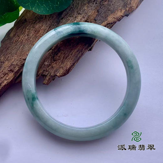 派瑞翡翠 翡翠手镯 糯种 飘花 商品图1