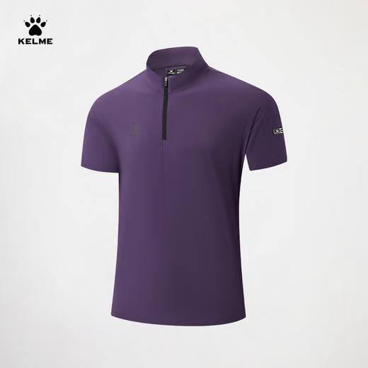 卡尔美中性款半开襟短袖T恤6624TX5019 商品图0