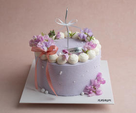 紫罗兰鲜花蛋糕（提前3小时预定）