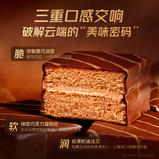 厦航空厨机上同款浓巧小方浓郁黑巧绵密蛋糕胚丝滑奶油注芯下午茶 商品图1