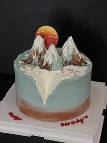 蛋糕定制—落日归山海