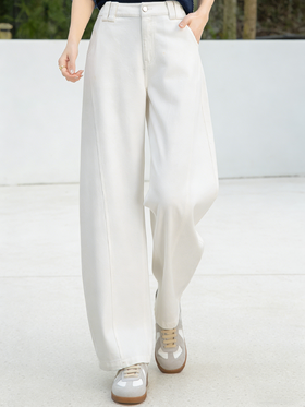 预售 臣禾	【云白弯刀裤】立裁分割时髦廓形休闲裤9261060575